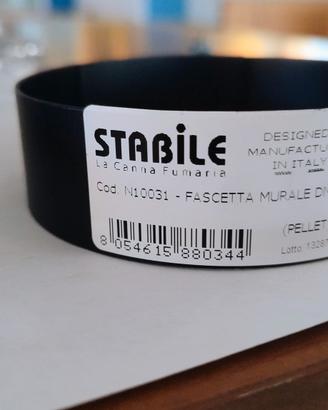 Fascette murale DN80 acciaio nero per tubo stufa a