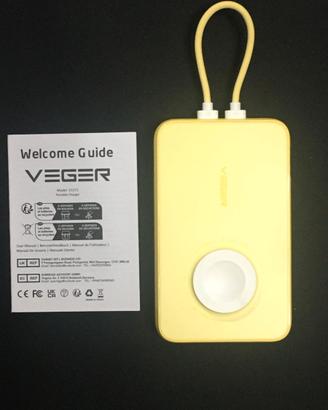 Power Bank VEGER 10.000 mAh – Ricarica Rapida 20W,