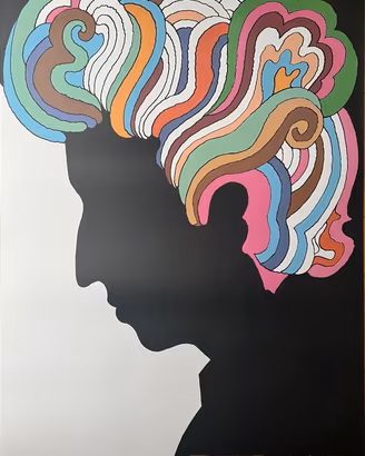 Poster vintage GLASER MILTON BOB DYLAN