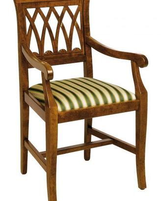 Poltrona parigina in legno massello d'epoca