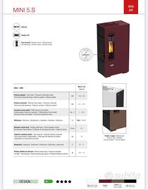Stufa a pellet 4,9 kw colore Bianco