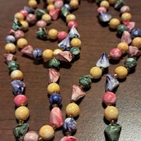Collana lunga anni 2000 multicolor con perline