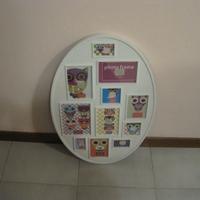 Cornice ovale portafoto multiplo (11 scomparti)