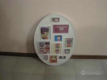 Cornice ovale portafoto multiplo (11 scomparti)