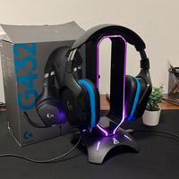 Cuffie Gaming Logitech G432 + Stand Led