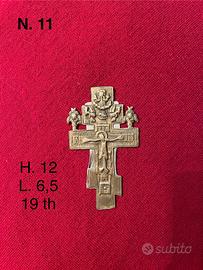 Piccola croce ortodossa russa, 12x6,5cm, XIXth