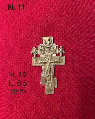 Piccola croce ortodossa russa, 12x6,5cm, XIXth