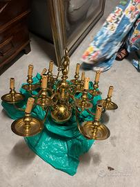 Lampadario ottone