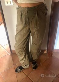 Pantaloni donna verdi militare