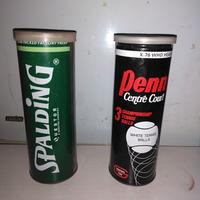 Vintage tubi palle da tennis Spalding e Penn