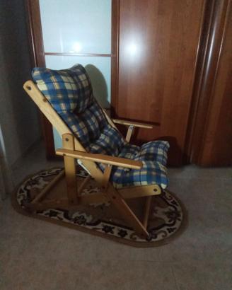 POLTRONA SDRAIO IN LEGNO