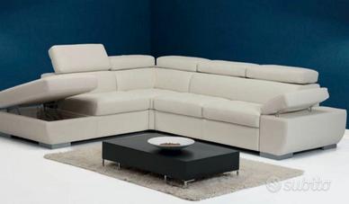 Divano-letto angolare 5 posti con elemento conteni