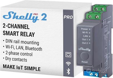 Shelly Pro 2, Wi-Fi & LAN Smart Switch Two-Phase R