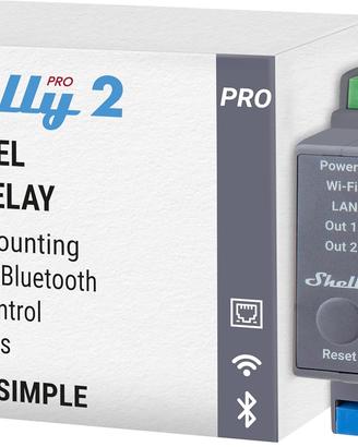 Shelly Pro 2, Wi-Fi & LAN Smart Switch Two-Phase R