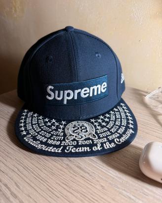 cappello new era supreme blu