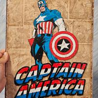 Capitan America - Cartello in Lamiera - Marvel 