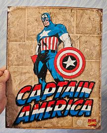 Capitan America - Cartello in Lamiera - Marvel 