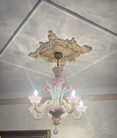 Lampadario veneziano artistico 6 luci
