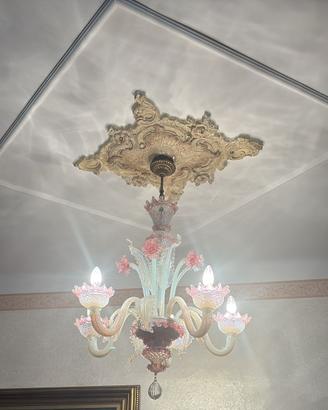 Lampadario veneziano artistico 6 luci