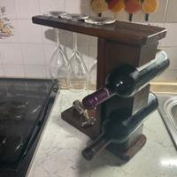 Portabottiglie portacalici in legno