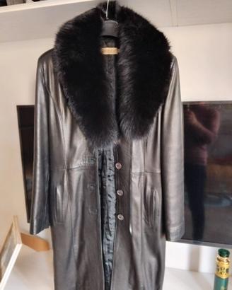 Trench in vera pelle