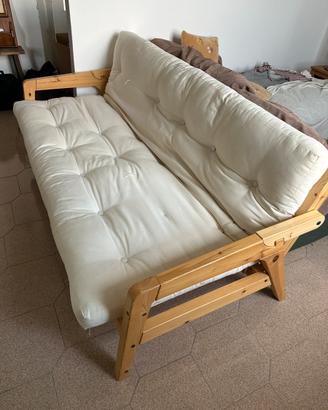 Divano letto Grab in legno naturale Karup Design