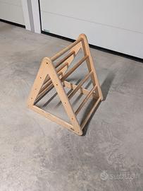 Triangolo di Pikler in Legno con Rampa/Scivolo – S