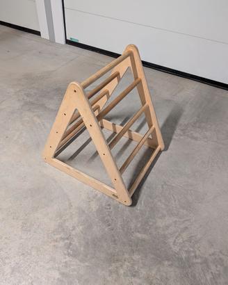 Triangolo di Pikler in Legno con Rampa/Scivolo – S