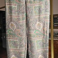 Pantaloni capri Prada vintage in seta a vita bassa