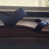 Sandali 39 con zeppa e cinturini neri