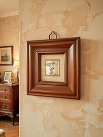 Quadretto vintage su foglia d'argento 