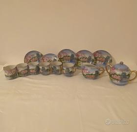 Servizio Tè Caffe Porcellana Giapponese Vintage