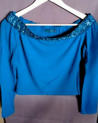 “ROMEO GIGLI” MAGLIA + PANTALONI CON PERLINE