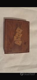 Scatola porta fiches Vintage in legno Set Completo