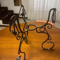 Porta vaso in ferro battuto