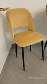 2 sedie moderne in velluto NUOVE 