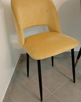 2 sedie moderne in velluto NUOVE 