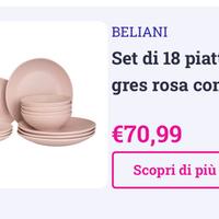 Set piatti rosa