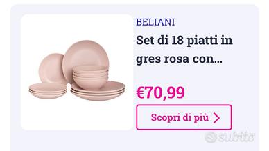 Set piatti rosa