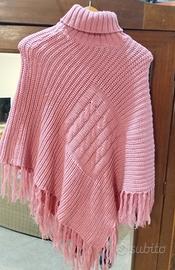 poncho/mantella collo alto donna 