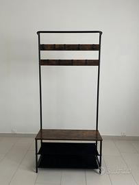 Appendiabiti con panca e scarpiera