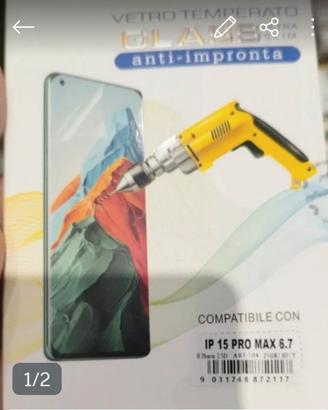 Vetro protettivo iPhone 15 pro max