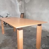 tavolo da salone 180x80 in legno chiaro 