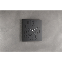 Orologio da muro mix quadrato nero opaco design