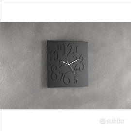 Orologio da muro mix quadrato nero opaco design