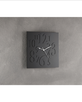 Orologio da muro mix quadrato nero opaco design