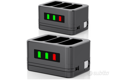 2 caricabatterie a 3 scomparti adatto a campanelli