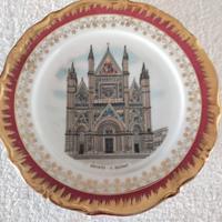 Piatto in ceramica con Duomo di Orvieto