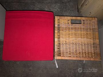 Cesti Ikea 32x33x32 cm (rosso+giacinto d'acqua)2pz