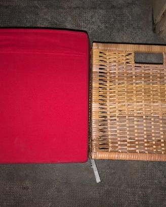 Cesti Ikea 32x33x32 cm (rosso+giacinto d'acqua)2pz